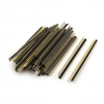 43 Pcs 2 54mm Pitch Right Angle 1x40 40pin Male Pin Header Connector