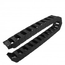 106cm Length Plastic Towline Drag Chain Black 25mm x 57mm Machine Tool