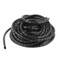 Spiral Tube Cable Wire Wrap Organizer Computer Cord Management 8MMX14M Black