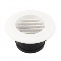 150mm 6" White Circle Air Vent Grilie Round Ducting Louver Ventilation Cover