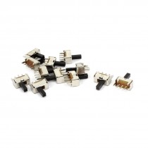 10 Pcs SS12D07VG6 2 Position SPDT 1P2T PCB Panel Mini Vertical Slide Switch