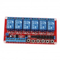 DC 12V 6 Channel Self Lock Interlock High Low Level Trigger Relay Module Red