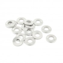 15 Pcs Stainless Steel Industrial Serrated Lock Conical Spring Washer M4
