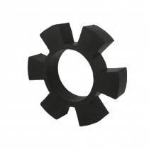 Black 6 5/8" 170mm Diameter Rubber 6 Petal Shaft Coupling Coupler Damper