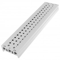 Rectangle Aluminum Block Manifold Solenoid Valve Base 19 Stations