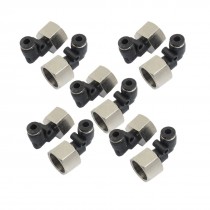 10 Pcs Pneumetic 4mm to 3 8" PT Female Thread Connector Elbow Quick Fittings