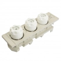 AC 500V 63A Ceramic Fuse Link E33 3P 690V Screw Base w Gray Plastic Holder