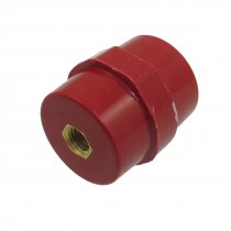 6 9mm Dia Brass Thread Red Resin Busbar Support Insulator SM 35