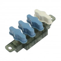 Motor Fan Blue White 4 Keys Interlock Push Button Switch AC 250V/125V 1A