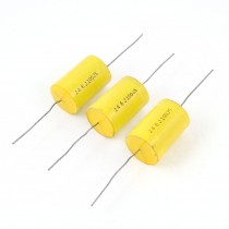 3pcs 21mm x 31mm 100V 14uF Polarized Axial Electrolytic Capacitor