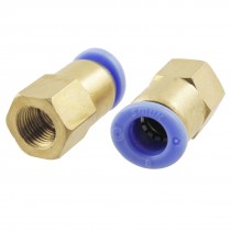 2 Pcs Female Threaded 8 5mm x 8mm Pneumatic Fitting Connectors
