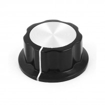 Replacement 36mm Cap Top Dia 6mm Shaft Hole Nonslip Potentiometer Knob