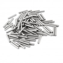 100 Pcs Stainless Steel 3 45mm x 19 8mm Dowel Pins Fasten Elements Silver Tone