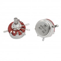 2pcs 4 7K Ohm 2W Single Turn Carbon Composition Rotary Potentiometer WTH118