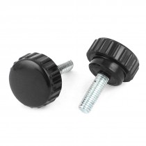 2pcs 20mm Head Dia M5X15MM Thread 28mm Height Straight Knurled Knobs