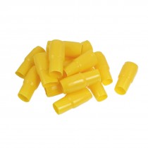 15 Pcs 18mm x 17mm Yellow Soft PVC Battery Terminal Boots Insulated Covers