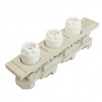 E27 AC 500V 16A Ceramic Fuse Link 3P 690V 25A Screw Base w Gray Plastic Holder