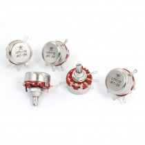 5 Pcs 4 7K Ohm 2W Round Shaft 4 Terminal Rotary Carbon Potentiometer WTH118