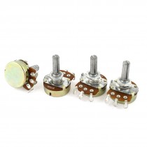4 Pcs Single Linear Control Volume Rotary Potentiometers 250K Ohm WH138