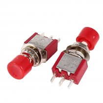 2 Pcs 3pin SPDT No Mini Momentary Push Button Switch 5A 120V 2A 250V