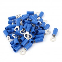 50 Pcs 5 5 5S Insulated Wire Connector Ring Crimp Terminal Blue 12 10AWG