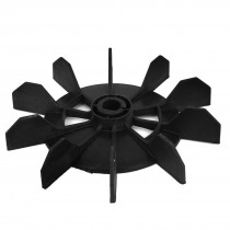 Air Compressor Part Plastic 13mm Inner Dia Ten Vane Motor Fan Blade Black