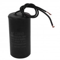 AC 450V 15uF 50 60Hz CBB60 Cylinder Wired Motor Running Capacitor