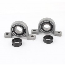 2 Pcs Zinc Alloy 17mm Mounted Self Aligning Ball Bearing Pillow Block UP003