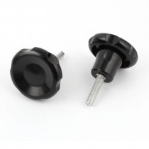 2pcs M8 x 30mm Male Thread Star Shaped Head Clamping Screw Knob