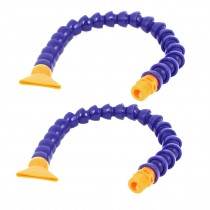 2 Pcs Lathe Flat Nozzle Flexible 3 8"BSP Thread Oil Coolant Pipe Hose 41cm Long