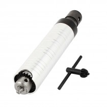 Silver Tone Black Metal Round Hanging Mill Millling Electric Drill Chuck w Key