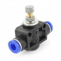 Push in to Connect Inline Air Fitting Pneumatic Speed Flow Control Tube 6 mm OD