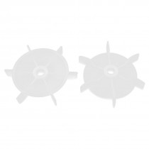 2pcs 10mm Bore 100mm Outer Dia 6 D Shape Impeller Motor Fan Blade Wheel