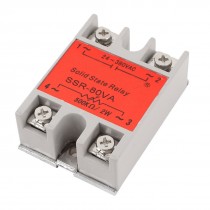 SSR80VA AC24 380V 80VA 500K Ohm 2W Metal Base Adjustable Solid State Relay Red