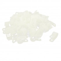 80pcs 9 6mm 3 8" White Nylon Cable Clip Hose Tube Clamp Fastener R Type