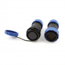 Pair Waterproof Aviation Cable Connector Plug Socket SD28 24 24 Pin IP68
