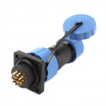 SD20 20mm 12 Pin Square Waterproof Aviation Cable Connector Plug Socket IP68
