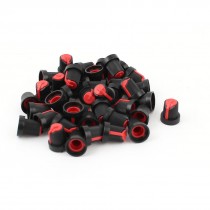 6mm Knurled Shaft Hole Potentiometer Volume Control Knob Cap 40 Pcs