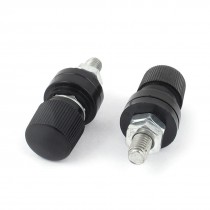 2pcs Black Plastic Shell 8mm Male Thread Diameter Binding Post