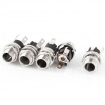 5pcs 5 5mm x 2 1mm DC Power Jack Socket Metal Panel Mount Connector