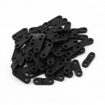65 Pcs Black Plastic Cable Clip Clamp Wire Tie Mount Screws Fixed Base Fasteners