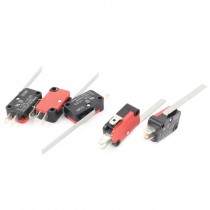 5 Pcs Long Straight Hinge Lever SPDT Micro Limit Switch V 153 1C25 AC 125 250V