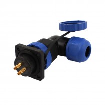 SD20 4 Pin Square Elbow Waterproof Aviation Connector Plug Socket IP68