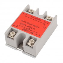 500K Ohm 2W Input AC24 380V Output 60VA Metal Base Solid Module State Relay