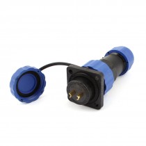 SD20 20mm 2 Pin Square Waterproof Aviation Solder Connector Plug Socket IP68
