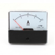 DH670 Analog Panel Ampermeter Current Meter Ammeter Gauge DC 0-20A