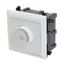 AC 150 250V 40 150W White Wall Panel Dimming Switch w Flush Mount Box