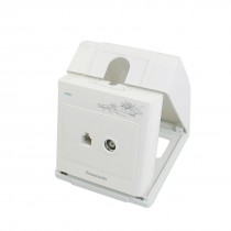 AC 110 250V 10 16A RJ45 TV Computer Wall Outlet Plate w Splash Proof Box Enpfd