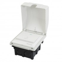 White Splash Proof Box Flush Mount Base Wall Panel Doorbell Switch AC 250V 10A