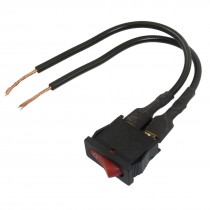 AC 6A 250V 10A 125V 2 Wired Red Button SPST on Off Snap in Rocker Switch KPCBW